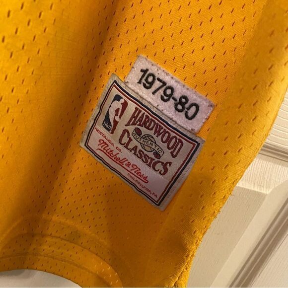Authentic 1979-1980 Mitchell & Ness Kareem Abdul-Jabbar #33 Lakers Jersey OG - Picture 2 of 8